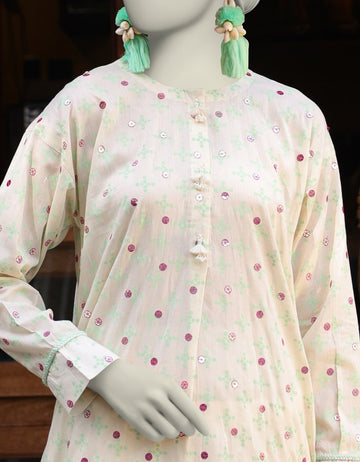 Junaid Jamshed Pink Lawn Schiffli Unstitched 3 Piece Suit For Women And Girls - Designcode: Jlawn-S-25-919 Luxe-A-3